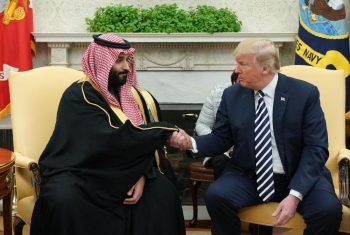 ولي العهد يلتقي الرئيس الأمريكيبتوجيه الملك ..