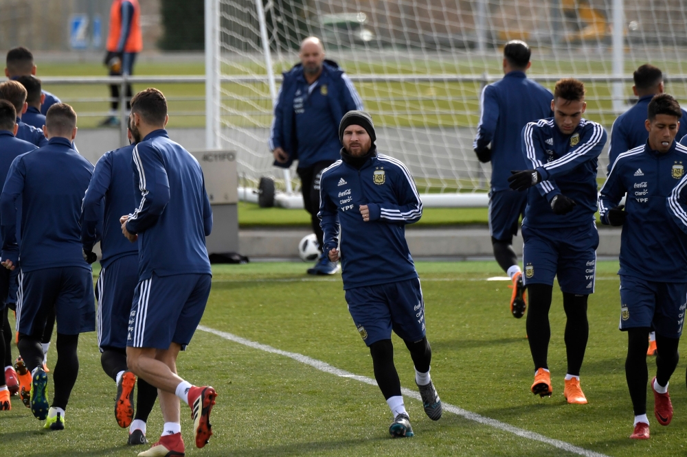 ميسي يعاود التدريبات مع المنتخب الارجنتيني