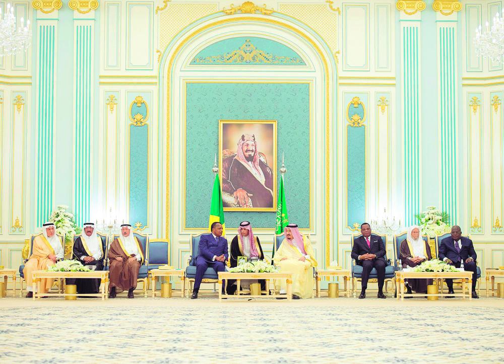 خادم الحرمين يبحث مع رئيس الكونغو مجالات التعاون