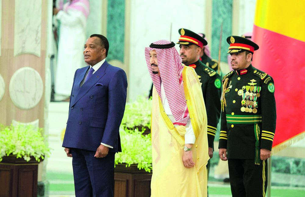 خادم الحرمين يبحث مع رئيس الكونغو مجالات التعاون