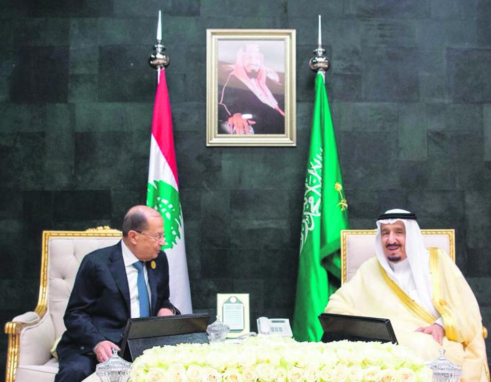 .. ويبحث مجالات التعاون مع الرئيس اللبناني