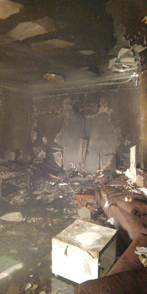 إخماد حريق بالقطيف وانقاذ امرأة محتجزة