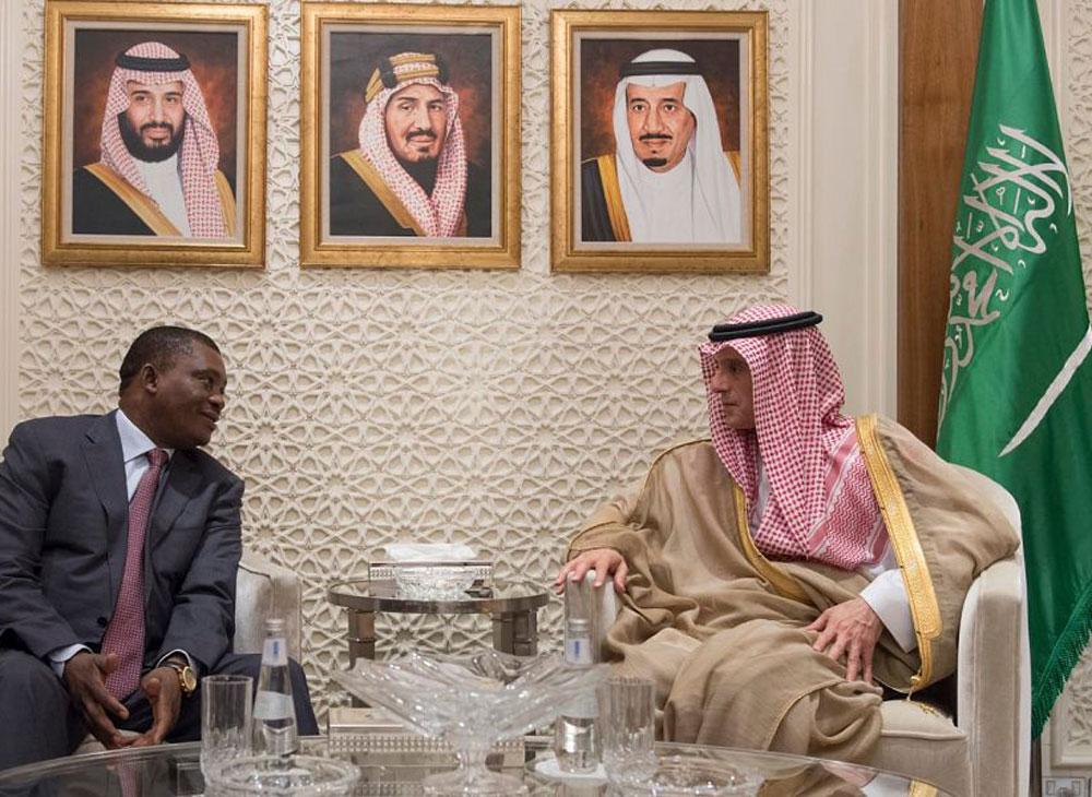 ' الجبير ' يبحث مجالات التعاون مع رئيس مجلس العموم بالبرلمان الكينى 