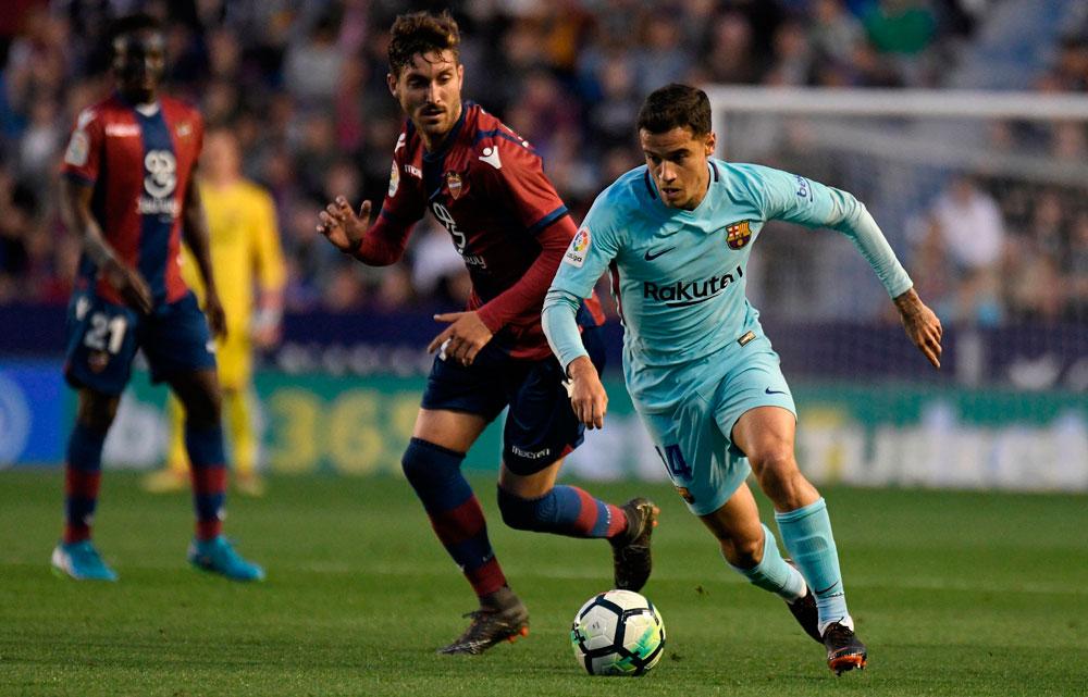 ليفانتي يلحق اول هزيمة ببرشلونة هذا الموسم