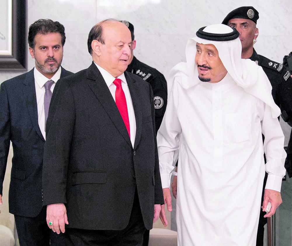 خادم الحرمين يستقبل الرئيس اليمني