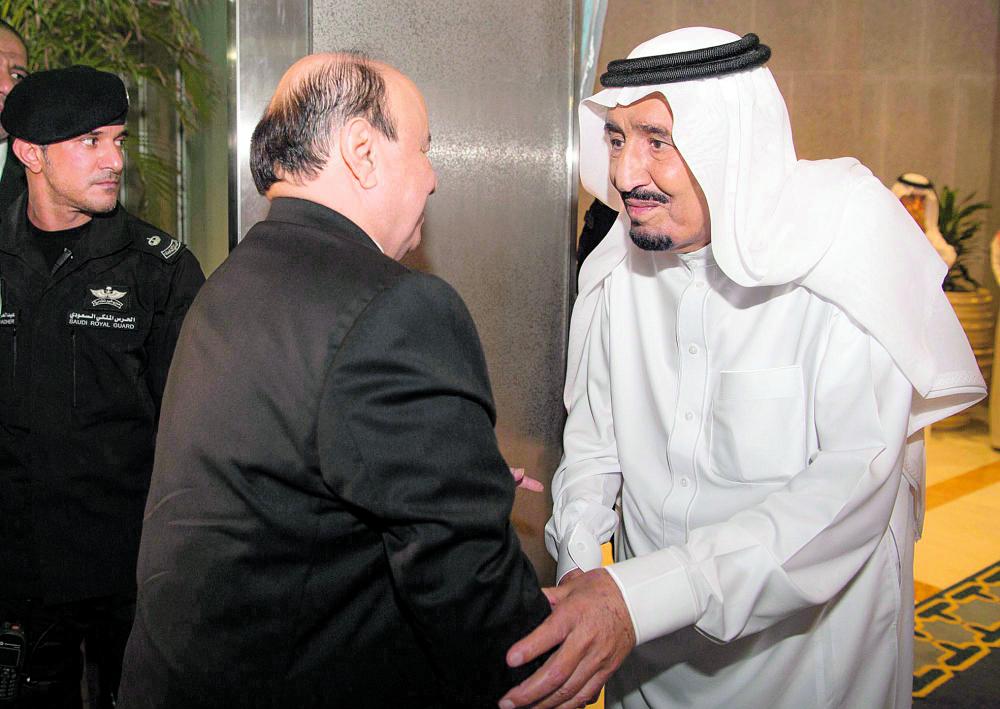 خادم الحرمين يستقبل الرئيس اليمني