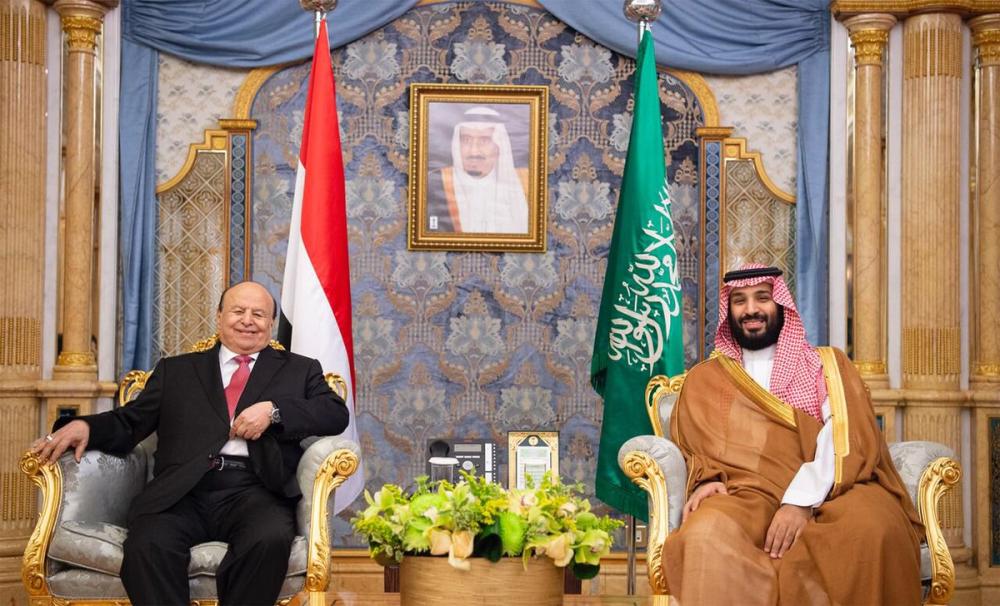 ولي العهد يلتقي الرئيس اليمني