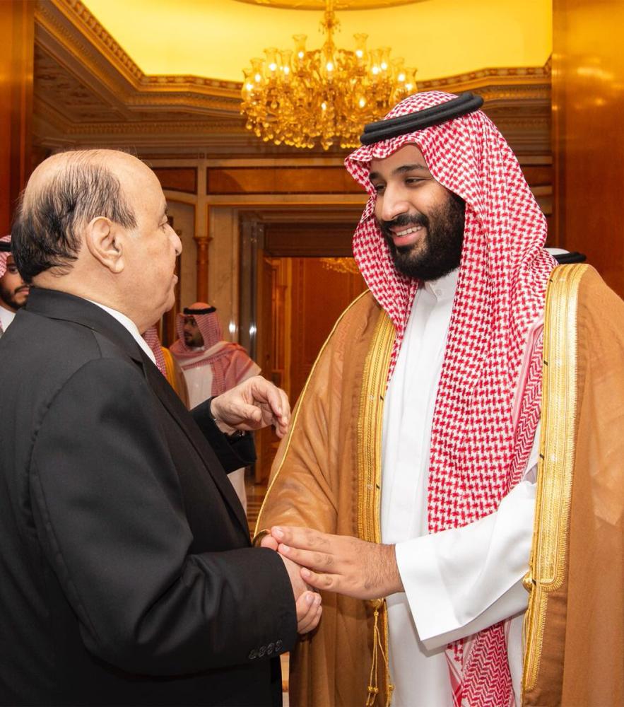 ولي العهد يلتقي الرئيس اليمني