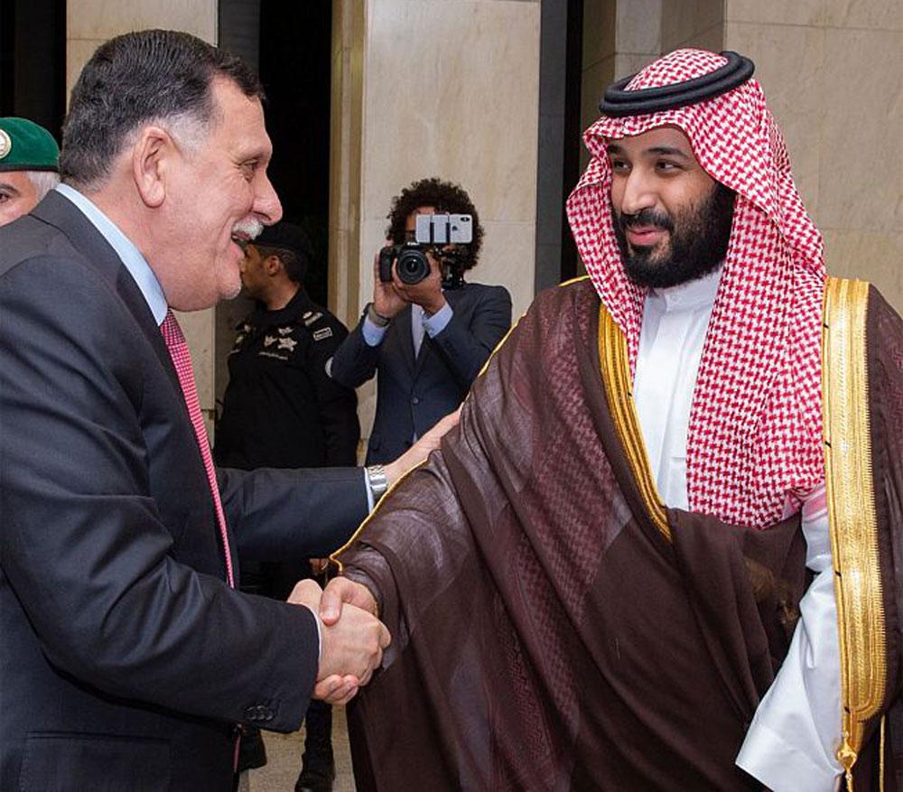  ولي العهد يلتقي رئيس المجلس الرئاسي الليبية