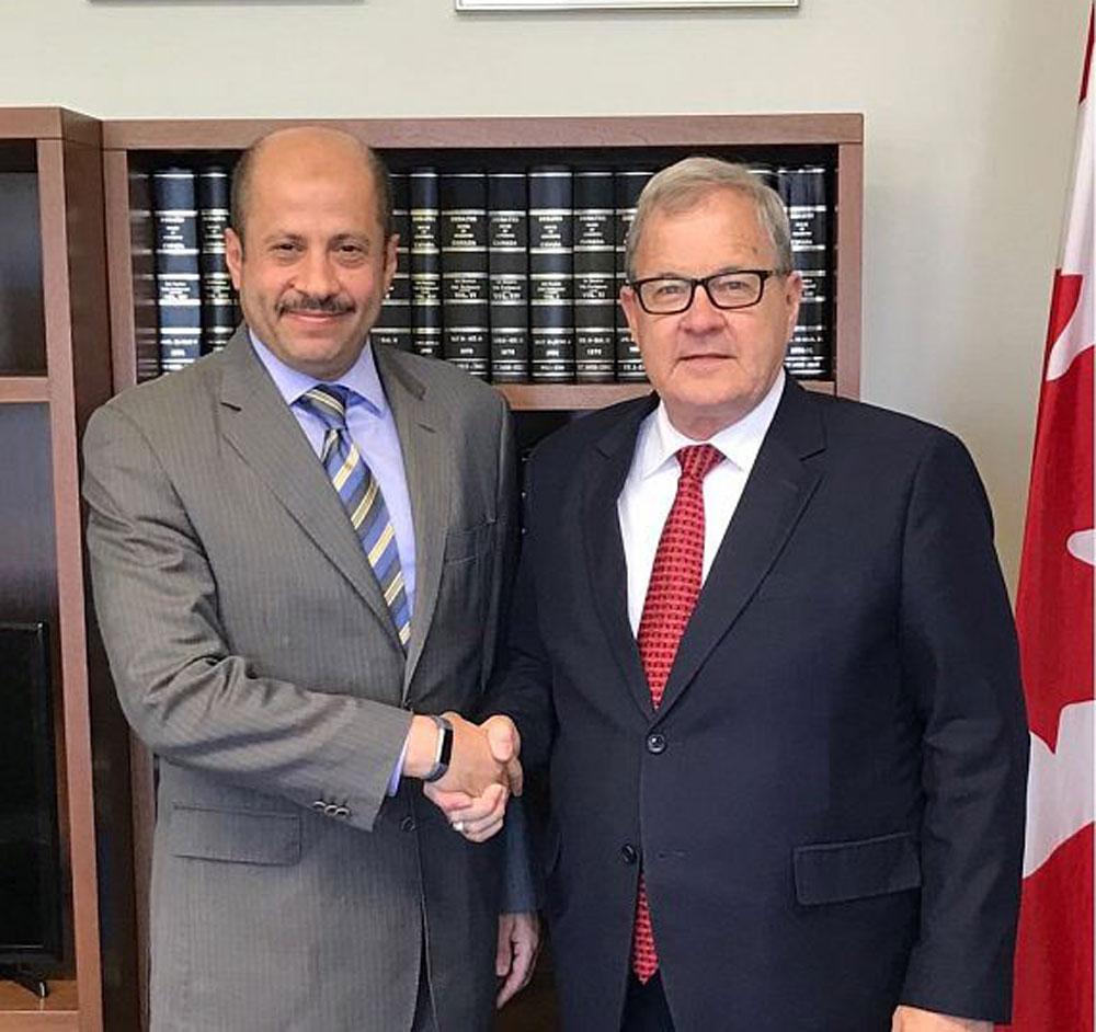 سفير المملكة يبحث مع وزير الزراعة الكندي المجالات المشتركة