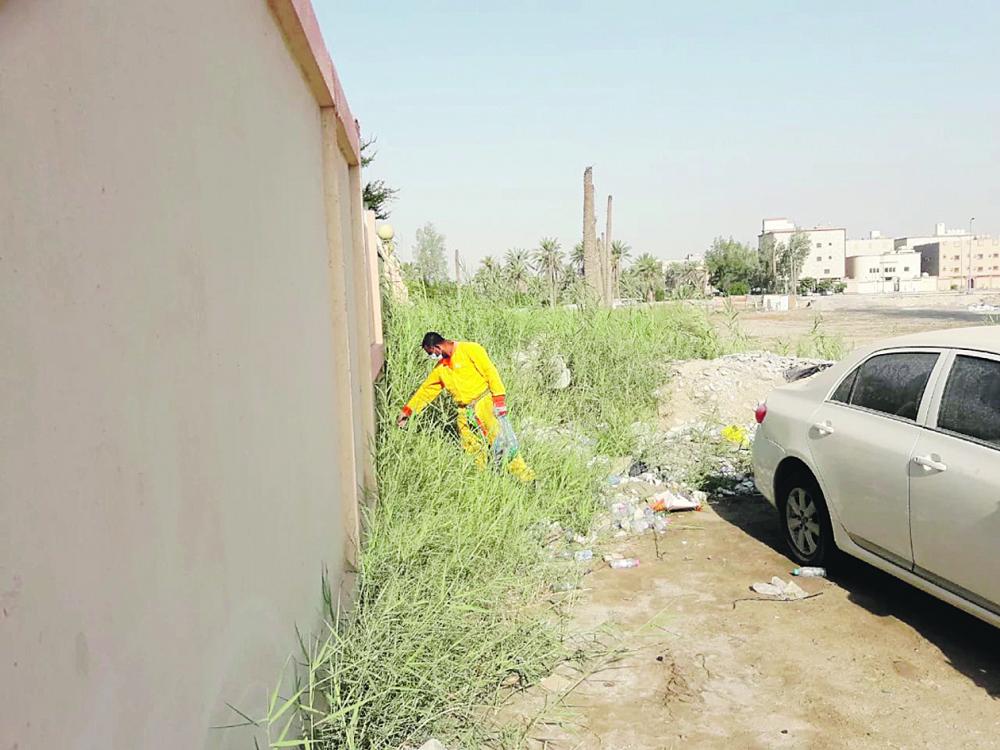 رفع 690 متر مخلفات لمعالجة التشوه البصري بالقديح