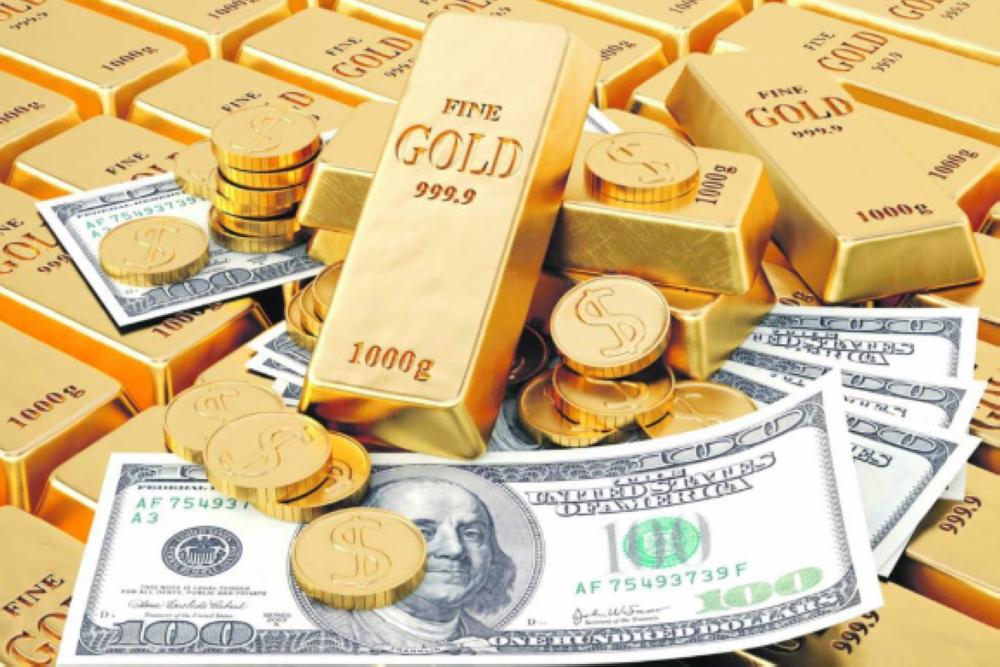 ارتفاع الذهب مع هبوط الدولار 