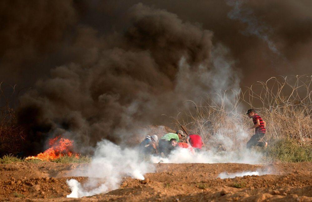 إصابة 240 فلسطينيًا بنيران الاحتلال في «مسيرات العودة»