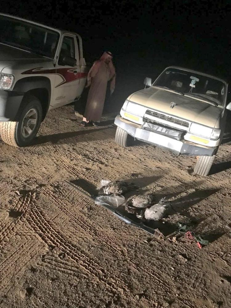 ضبط مخالفين مارسوا صيد طيور الرهو المهاجرة بمكة