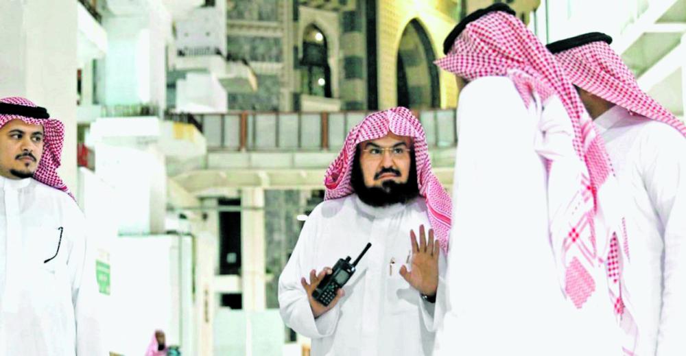السديس يتفقد مشروعات المسجد الحرام
