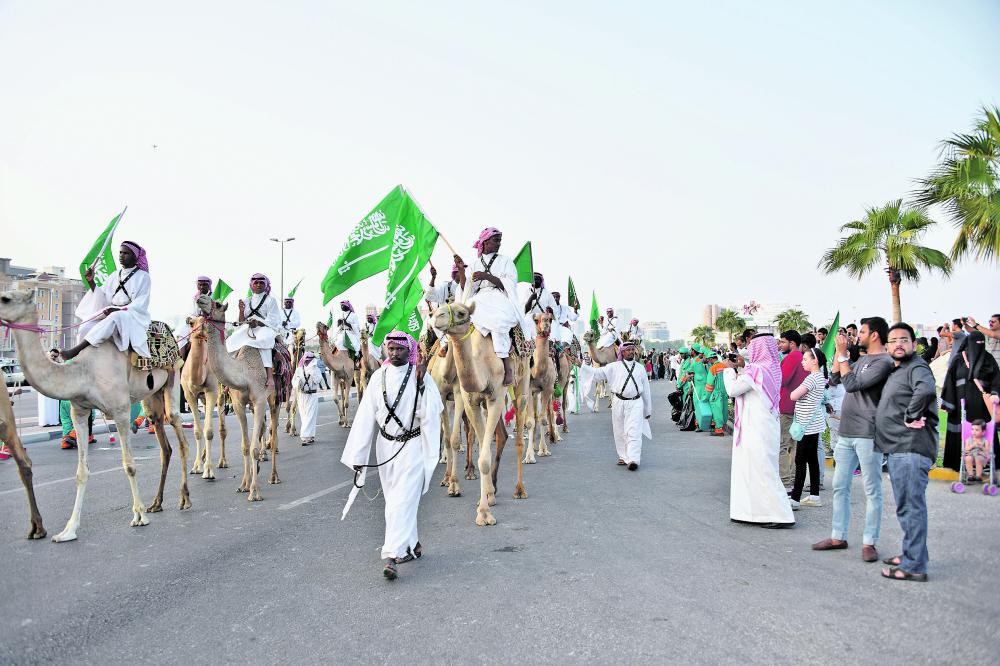 احتفالات في حب الوطن تجوب الدمام والخبر