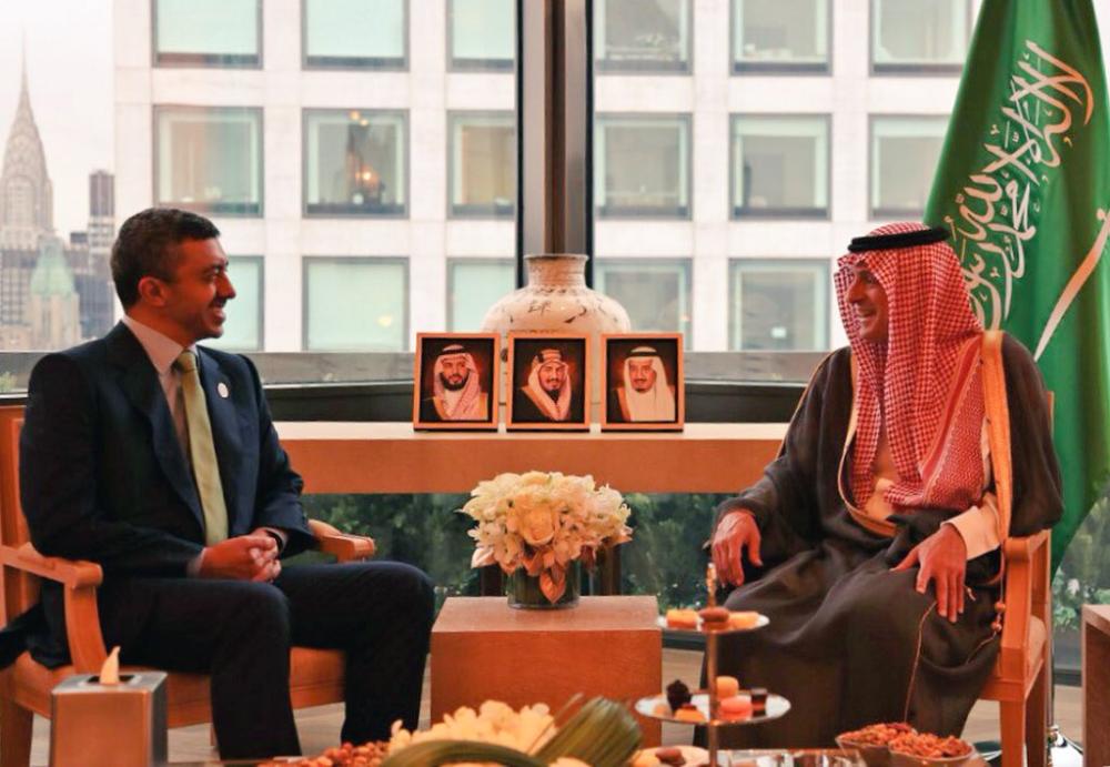 وزير الخارجية يبحث الموضوعات المشتركة مع نظيره الإماراتي