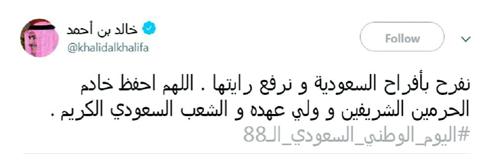 شيوخ الخليج يحتفلون بيوم المملكة الوطني