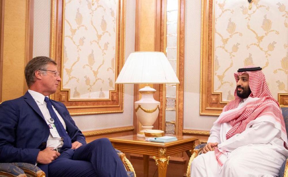 ولي العهد يبحث مع رئيس «فيرتي» مجالات الشراكة 