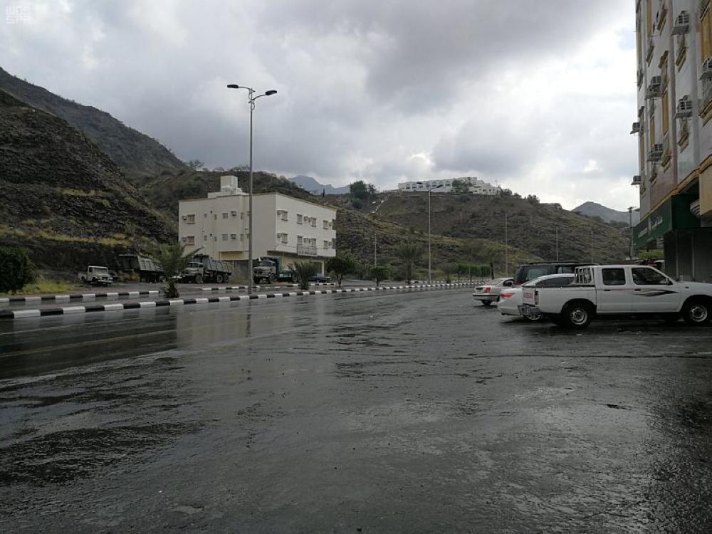 أمطار متوسطة على رجال ألمع