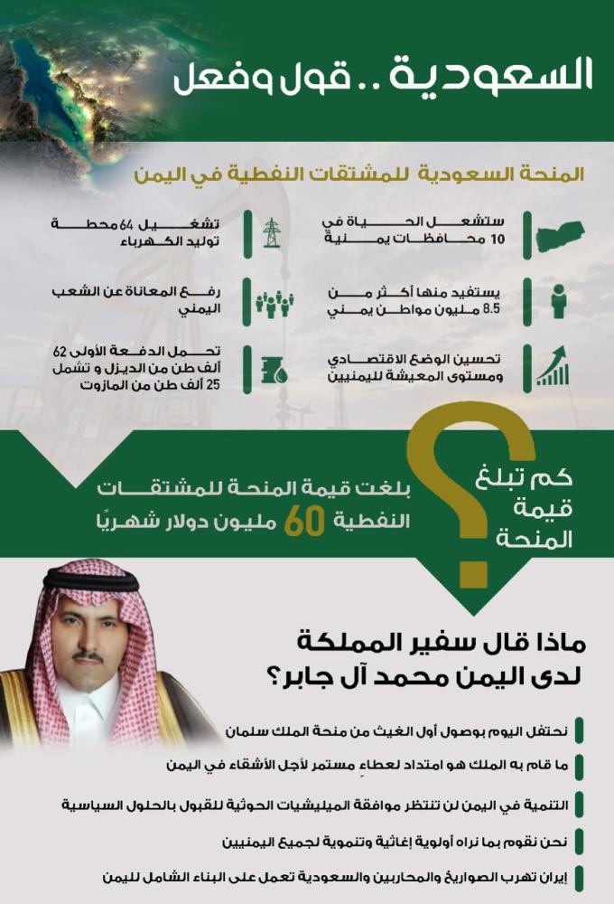 منحة المشتقات البترولية السعودية تصل إلى عدن