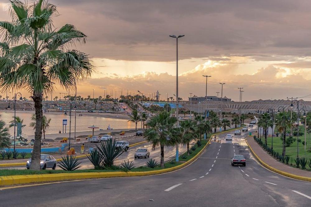 الأمطارتروى أودية وشعاب الوجه