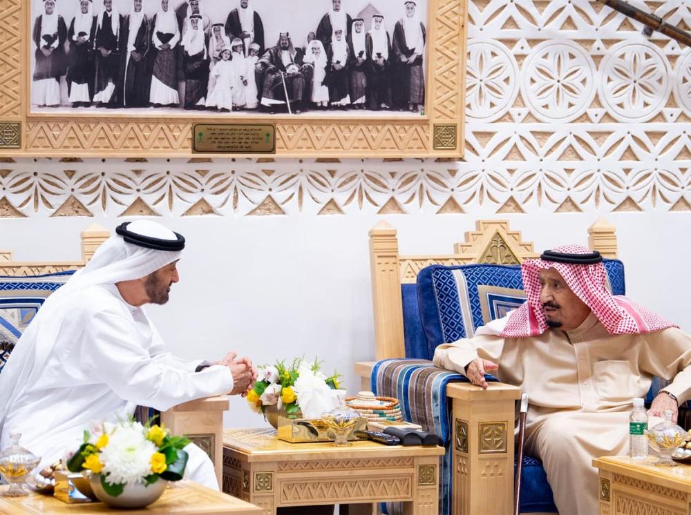 خادم الحرمين الشريفين يستقبل ولي عهد أبوظبي