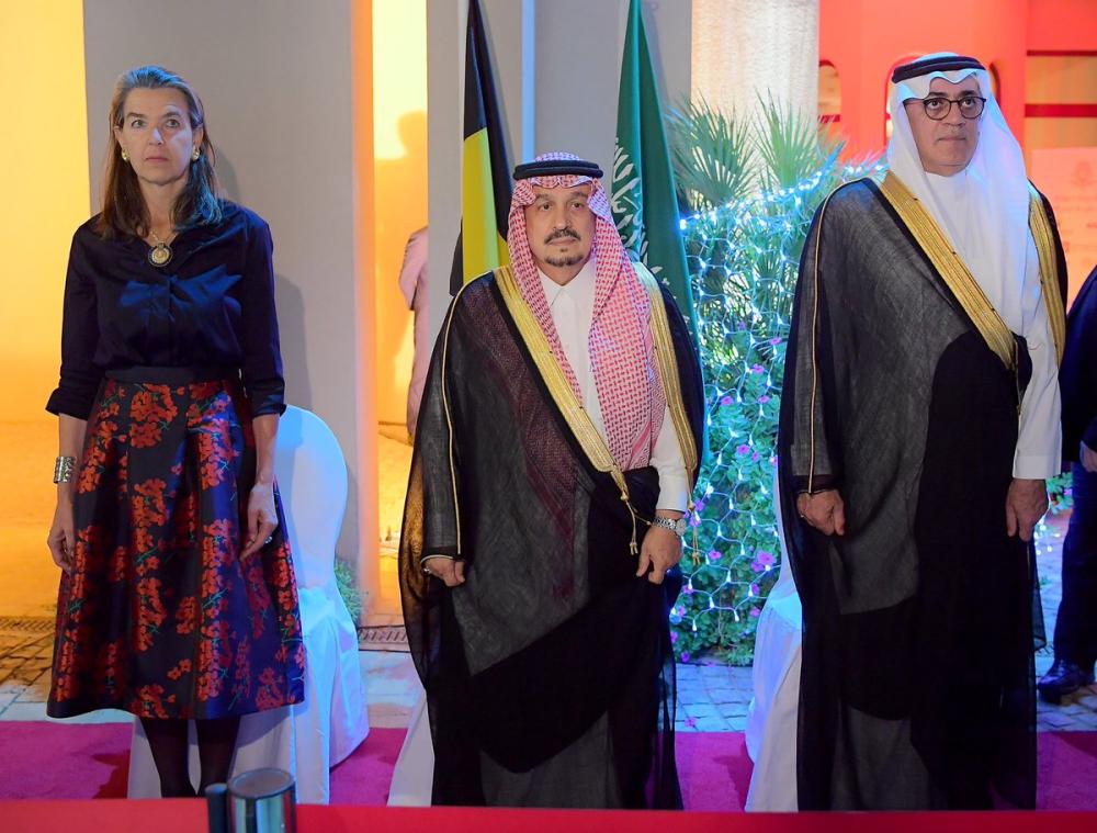 أمير الرياض يشارك في حفل سفارة بلجيكا