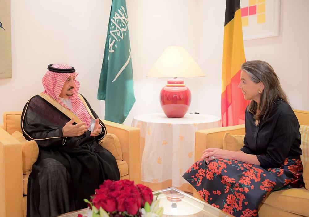 أمير الرياض يشارك في حفل سفارة بلجيكا