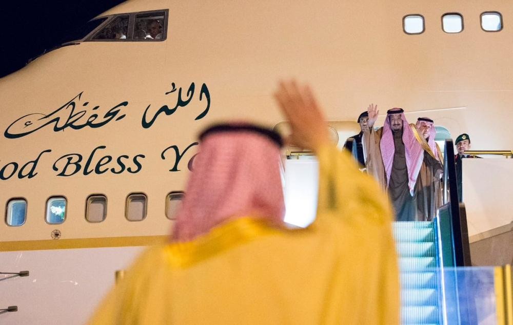 الملك يغادر الجوف متوجهاً إلى الحدود الشمالية