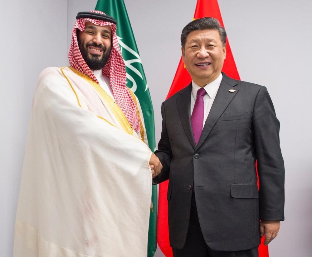 ولي العهد يلتقي الرئيس الصيني