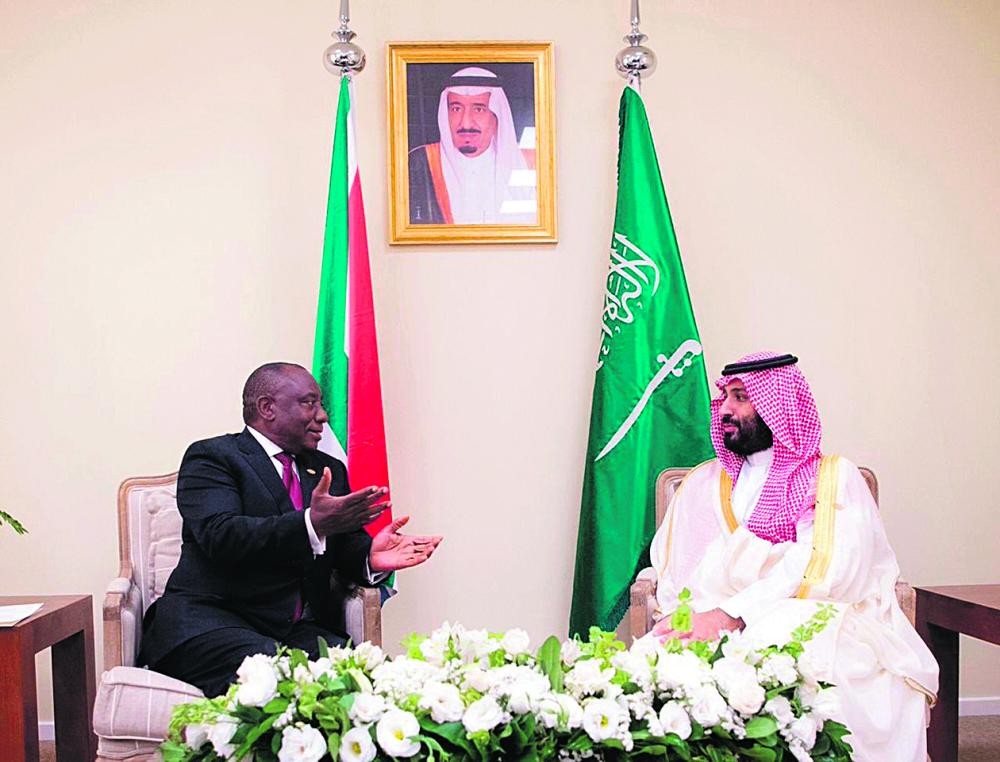 ولي العهد يلتقي رئيس جنوب أفريقيا