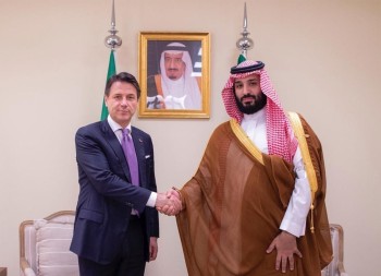‎ولي العهد يلتقي رئيس وزراء إيطاليا