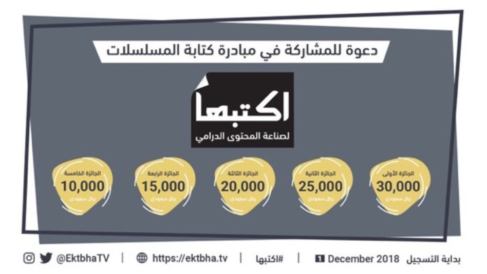 «اكتبها» مبادرة لصناعة المحتوى الدرامي بالمملكة