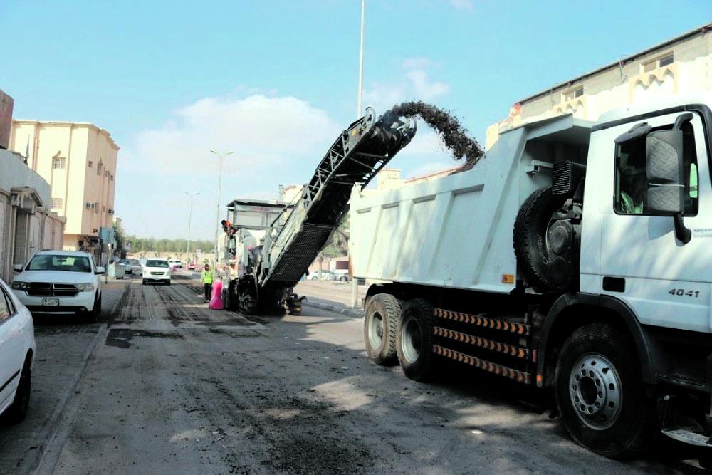 رفع كفاءة طرق مدينة العمران