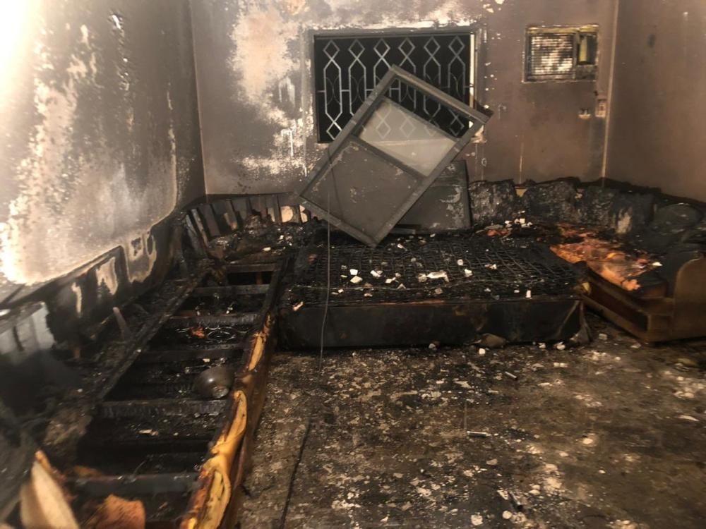 إصابة شخص.. إخماد حريق في عقار بالطائف
