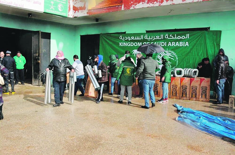 مساعدات سعودية للاجئين السوريين في لبنان