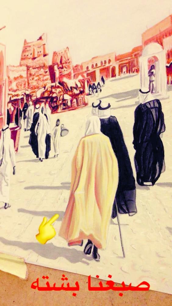 موهوب يجمع بين الهندسة والفن التشكيلي