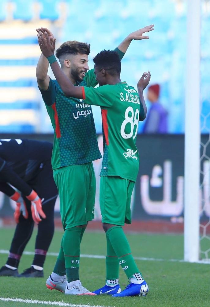 عكايشي يقود الاتفاق لأكتساح الامجاد بتسعة اهداف
