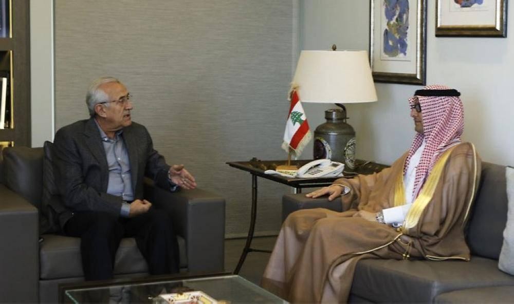 الرئيس اللبناني السابق يستقبل سفير المملكة