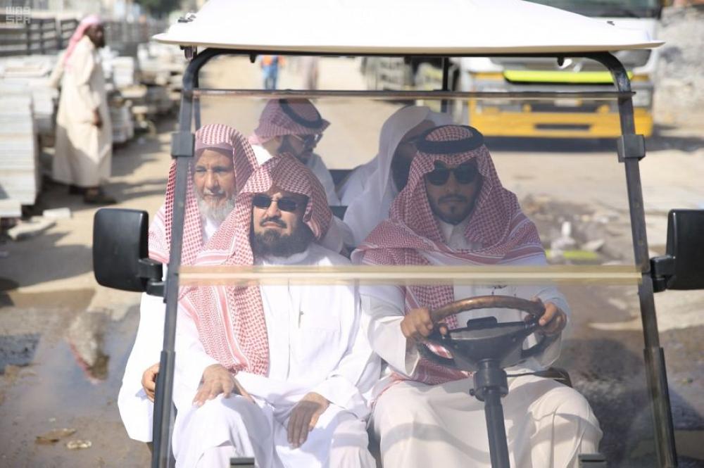 السديس يتفقد توسعة الساحات الغربية للمسجد النبوي