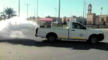 «ضباب حراري» لمكافحة البعوض والحشرات الطائرة بالجبيل