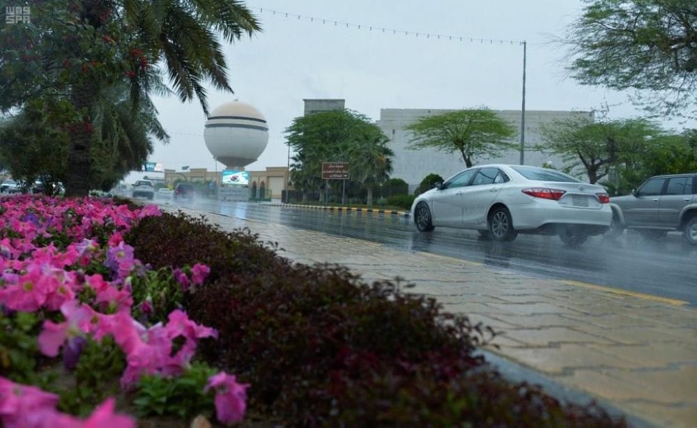 هطول أمطار على القصيم