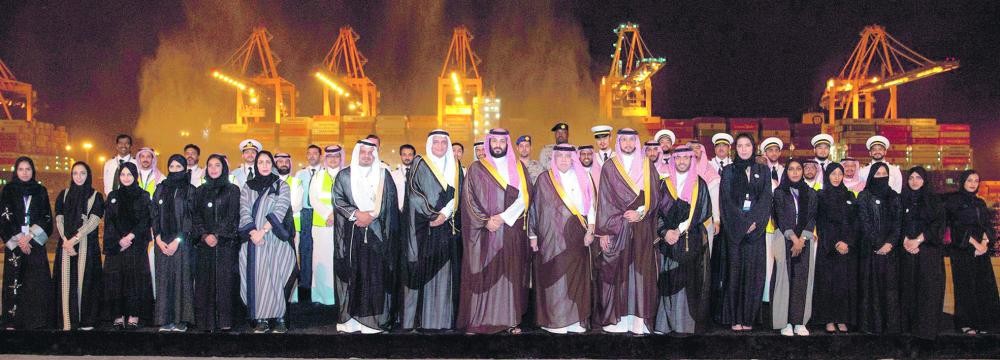 ولي العهد يدشن ميناء الملك عبدالله في رابغ
