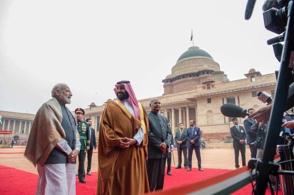 رئيس الهند يستقبل ولي العهد