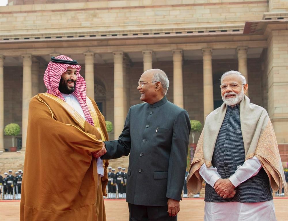 رئيس الهند يستقبل ولي العهد