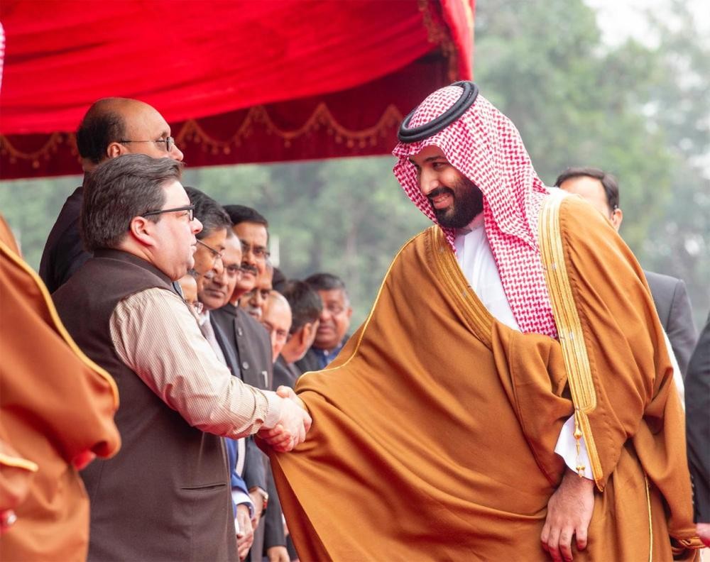 رئيس الهند يستقبل ولي العهد