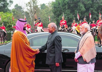 رئيس جمهورية الهند يستقبل ولي العهد