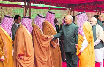 رئيس جمهورية الهند يستقبل ولي العهد