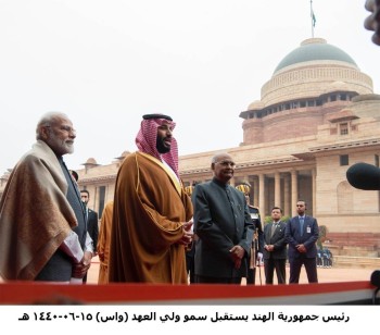 رئيس جمهورية الهند يستقبل ولي العهد